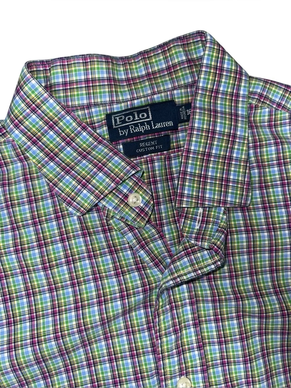 Polo Ralph Lauren Custom Fit Plaid Button Front Shirt Men’s XXL Long Sleeve
